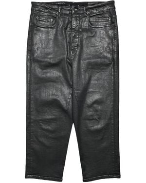 Rick Owens Collapse Waxed Jeans - Grey