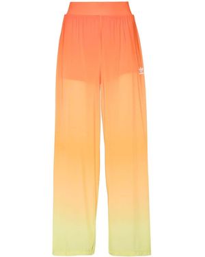 adidas Ombré-effect Wide-leg Track Trousers - Orange