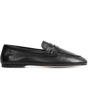 Dear Frances Balla Leather Loafers - Black