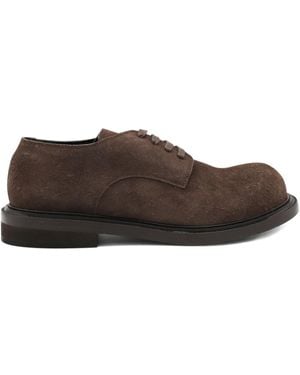 Moschino Lace-Up Suede Derby Shoes - Brown