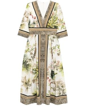 Elie Saab サバンナプリント ドレス - ホワイト