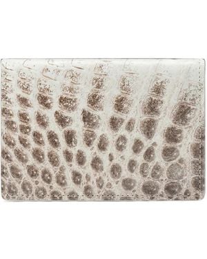Kwanpen Portefeuille Pliant À Effet Peau De Crocodile - Grey