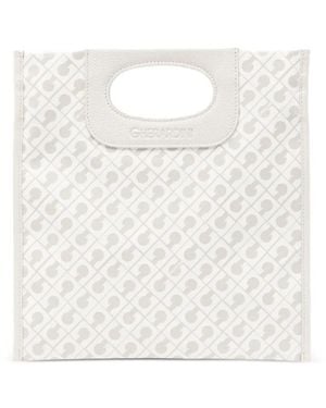 Gherardini Mini Piattina Monogram Cross Body Bag - White