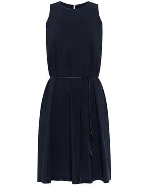 Rrd Belted Sleeveless Dress - Blue