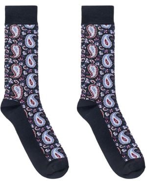 Etro Paisley Jacquard Socks - Blue