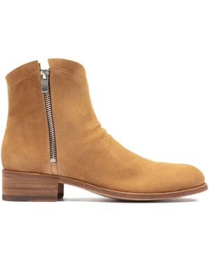 Officine Creative Shantel Zip Suede Boots - Brown