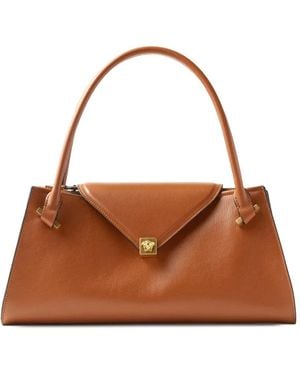 Versace Severine Leather Shoulder Bag - Brown