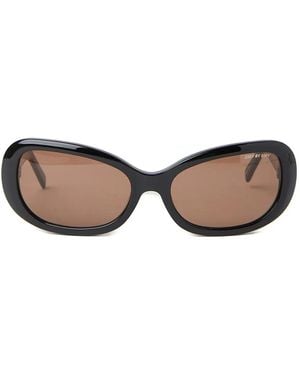 DMY BY DMY Oval Sunglasses - Brown