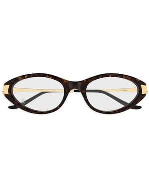 Cartier Oval-Frame Glasses - Black