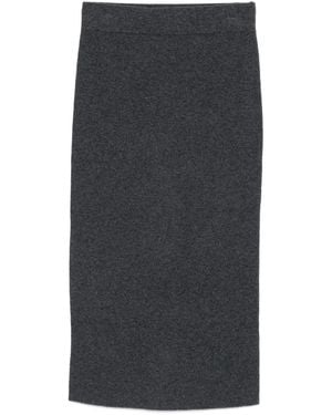 Philo-Sofie Cashmere Jupe Crayon À Design Chiné - Gris
