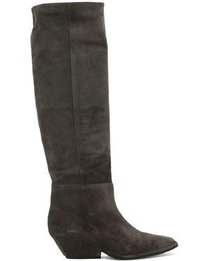 Roberto Del Carlo Crio 50Mm Suede Boots - Black