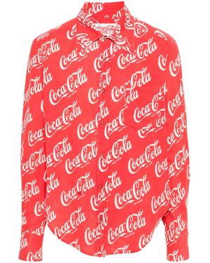 ERL X Coca-Cola Print Shirt - Red
