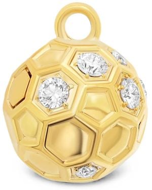 Sara Weinstock Charm De Esfera De Diseño De Panal Y Diamantes - Metálico