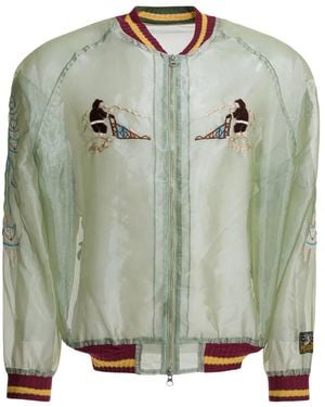 Kapital Manteau Zippé À Broderies - Green