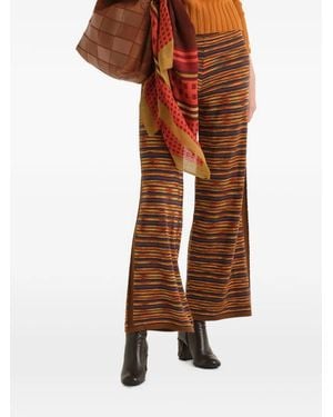 Maliparmi Striped Palazzo Pants - Brown
