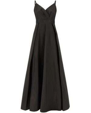 Pinko Pleated-Skirt Sleeveless Maxi Dress - Black