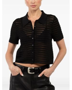 Jonathan Simkhai Short-Sleeve Cardigan - Black