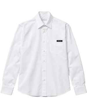 Prada Camisa De Algodón - Blanco