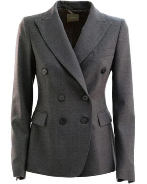 Kiltie Double-Breasted Jacket - Black