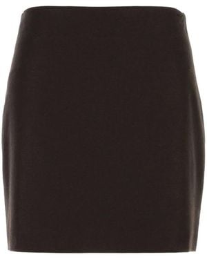 LE SULLY STUDIO Flannel Mini Skirt - Black