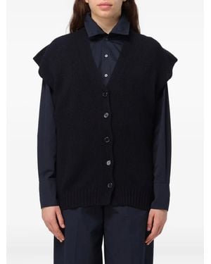 Fabiana Filippi Buttoned Sleeveless Cardigan - Blue