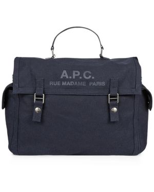 A.P.C. Récupération Kuriertasche Mit Logo - Blau