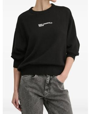 Karl Lagerfeld ロゴ セーター - ブラック