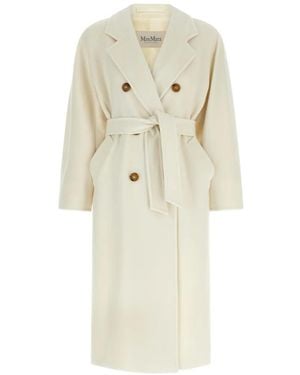 Max Mara Madame 101801 Icon Double-Breasted Coat - White