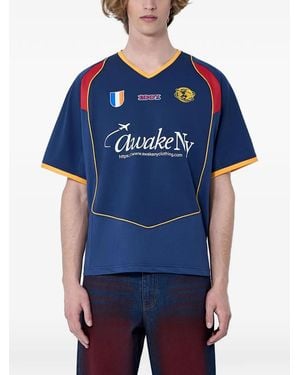 AWAKE NY Unisphere Warm Up T-Shirt - Blue