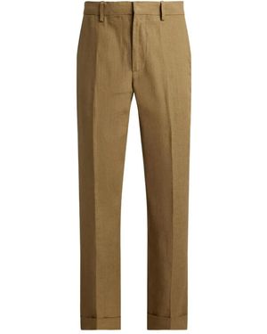 Polo Ralph Lauren Textured-Slub Suit Trousers - Natural