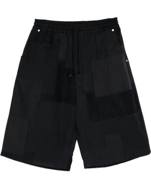 Comme des Garçons Patchwork Drawstring Shorts - Black