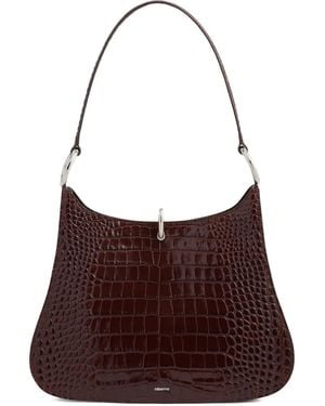 Rabanne Ring Embossed Leather Shoulder Bag - Purple
