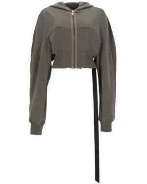 Rick Owens Gimp Cropped Hoodie - Gray
