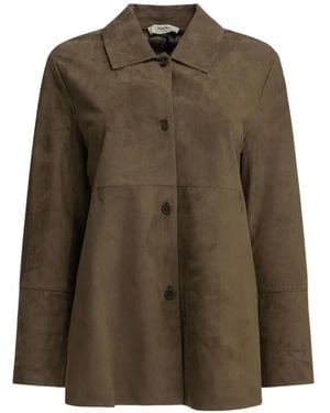 Max Mara Lambskin Coat - Brown