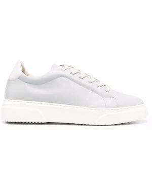Pantofola D Oro Leather Lace-Up Sneakers - White