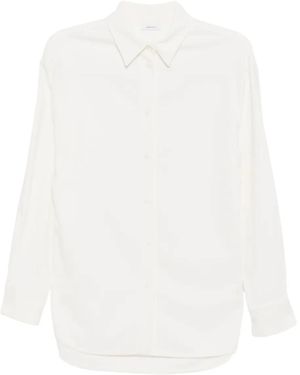 Ferragamo Long-Sleeve Button-Up Shirt - White