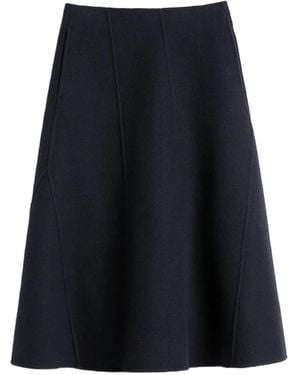 Jil Sander Panelled A-Line Midi Skirt - Blue