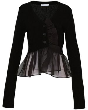 Cecilie Bahnsen Gerüschter Phlox Cardigan - Schwarz