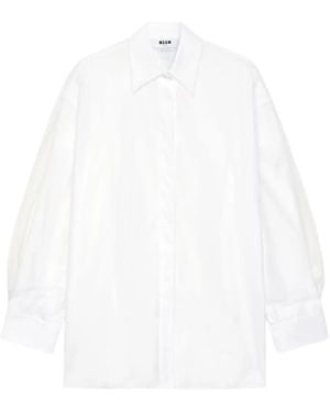 MSGM Balloon-Sleeve Shirt - White
