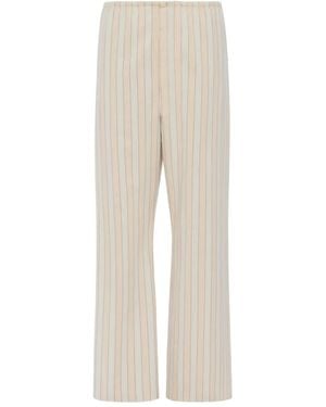 Maison Margiela Striped Pocket Trousers - Natural