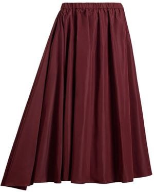 Patou Asymmetric Faille Midi Skirt - Purple