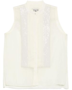 Twp Adele With Sequins Top - White