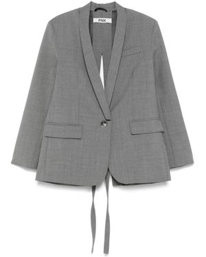 Pink Blazer Met Open Rug - Grijs
