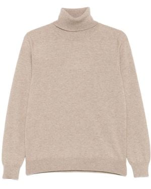 Malo Turtleneck Cashmere Sweater - Natural