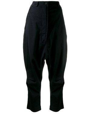 Rundholz Black Label Hose mit tiefem Schritt - Schwarz