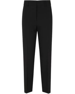 Seventy Pressed-Crease Belt-Loop Pants - Black