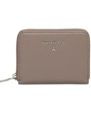 Patrizia Pepe Logo-Plaque Zip-Around Wallet - Grey