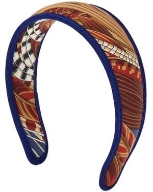 Ferragamo Rooster-Print Headband - Blauw