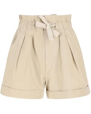 Isabel Marant Shorts mit Bindegürtel - Natur