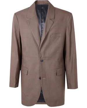 Les Deux Checked Wool Blazer - Brown